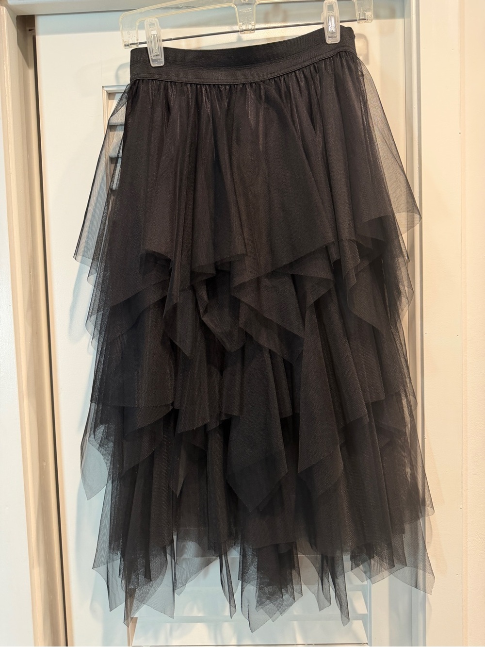 Black Layered Tulle Skirt - Women- Medium